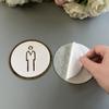 10cm Acrylic Toilet Signs Women Men Bathroom Door Plates Symbol for Hotels Shops Parking Lots,Shopping Centers