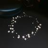 Genuine Freshwater Pearl Multi-Layer Choker: Handmade Woven Fishline Necklace - Elegant, Versatile Jewelry for Women