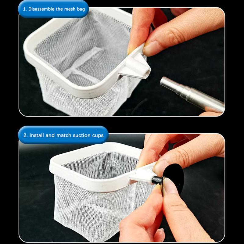Stainless Steel Telescopic Hand Fishing Net Aquarium Fish Tank Accessories For Catching Fish Shrimp Tank Clean Accessories