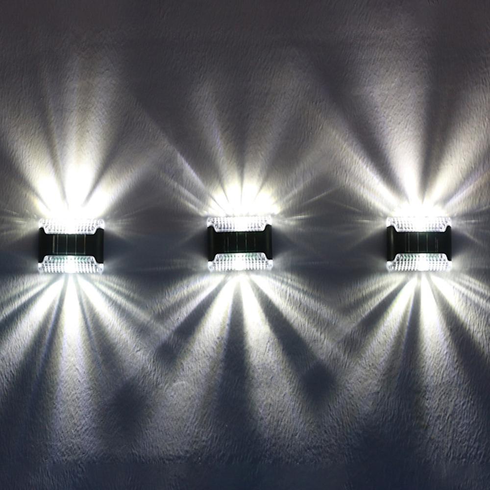 Solar LED Wall Light Outdoor Waterproof Solar LED Wall Lamp Up And Down Luminous Lighting for Outdoor Garden Decoration Sunlight