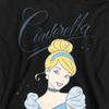 Cinderella Childrens/Kids Headshot With Fancy Script Heather Hoodie