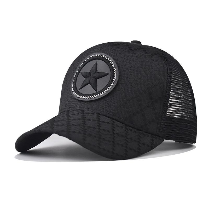 Pattern Cotton Star Baseball Hats With Curved Visor Windproof For Cap Daily