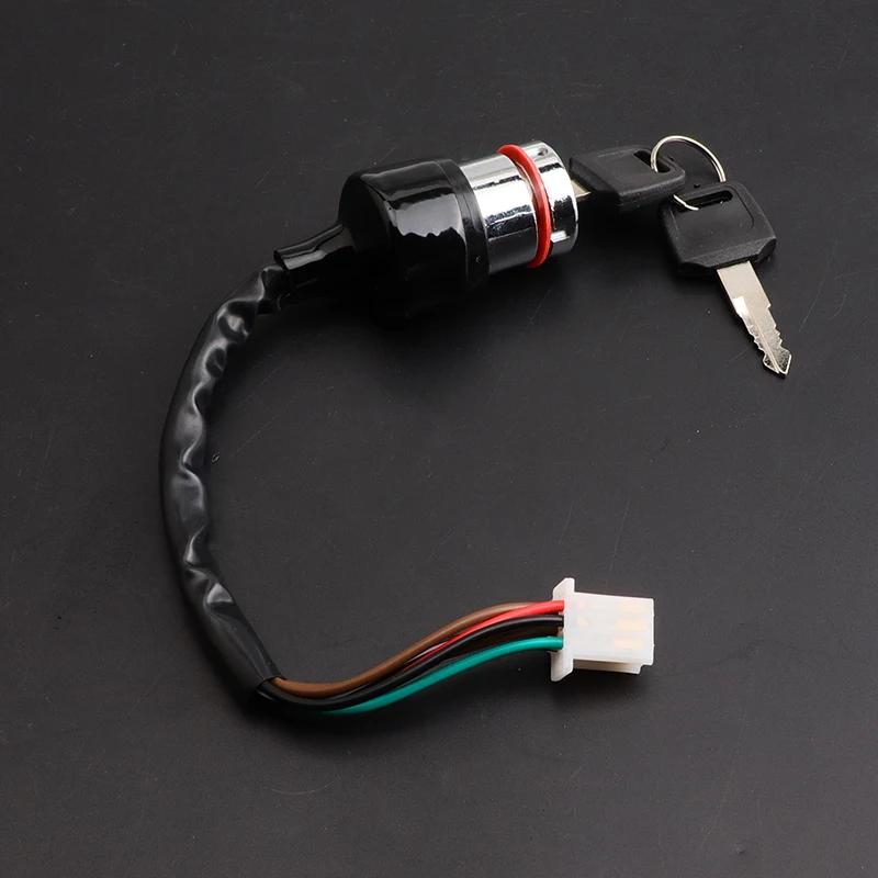 Motorcycle Ignition Switch with Keys 3 Position 6 Wire On/Off For Harley Bobber Scooter Chopper Kawasaki Suzuki GN 125
