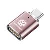 USB To Type-C Adapter LED Light OTG Micro TypeC Female Adapters Connector For Volkswagen VW Golf Amarok T5 Phaeton Teramont ID3