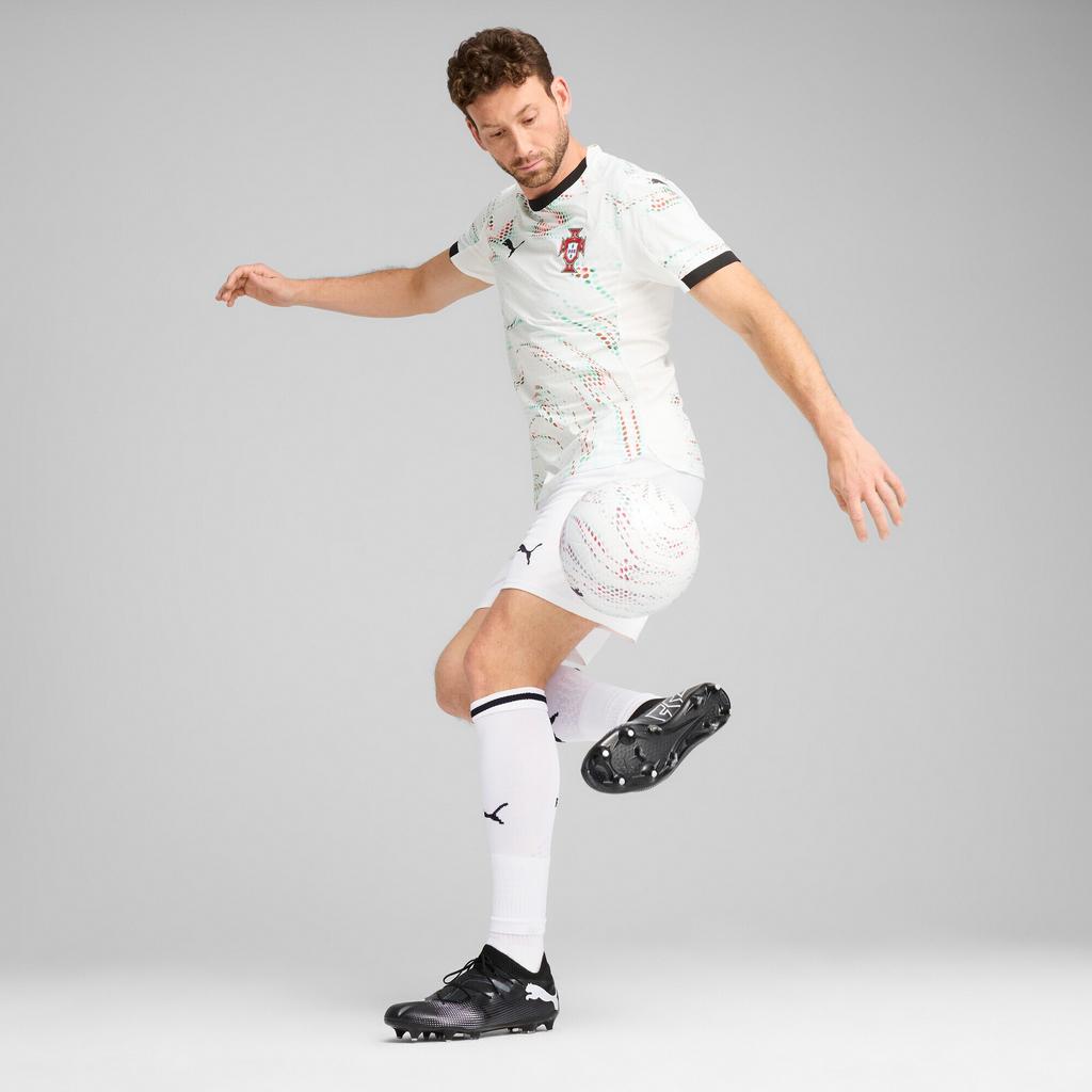 Puma X FPF Collaborazione Trasferta Maglia Portogallo 2025 Logo del Marchio Girocollo Confortevole Manica Corta Maglia da Calcio Uomo maglia Bianco 77920904