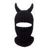Y2K Style Crochet Halloween Party Cow Horn Parent-Child Ski Mask Hat