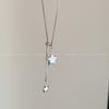Galaxy To the Appointment Korean Silver Star Pull Necklace Women's Niche Long Sweater Chain High-end Autumn and Winter Accessories