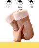 Women's Suede Winter Gloves, Warm and Windproof with Velvet and Hanging Neck Design.