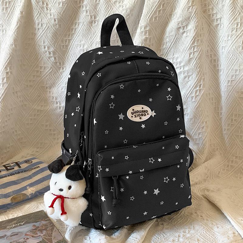 Schoolbag Japanese Star Printed Backpack Ins Style High Value Versatile Large Capacity Student Schoolbag Simple Casual Backpack