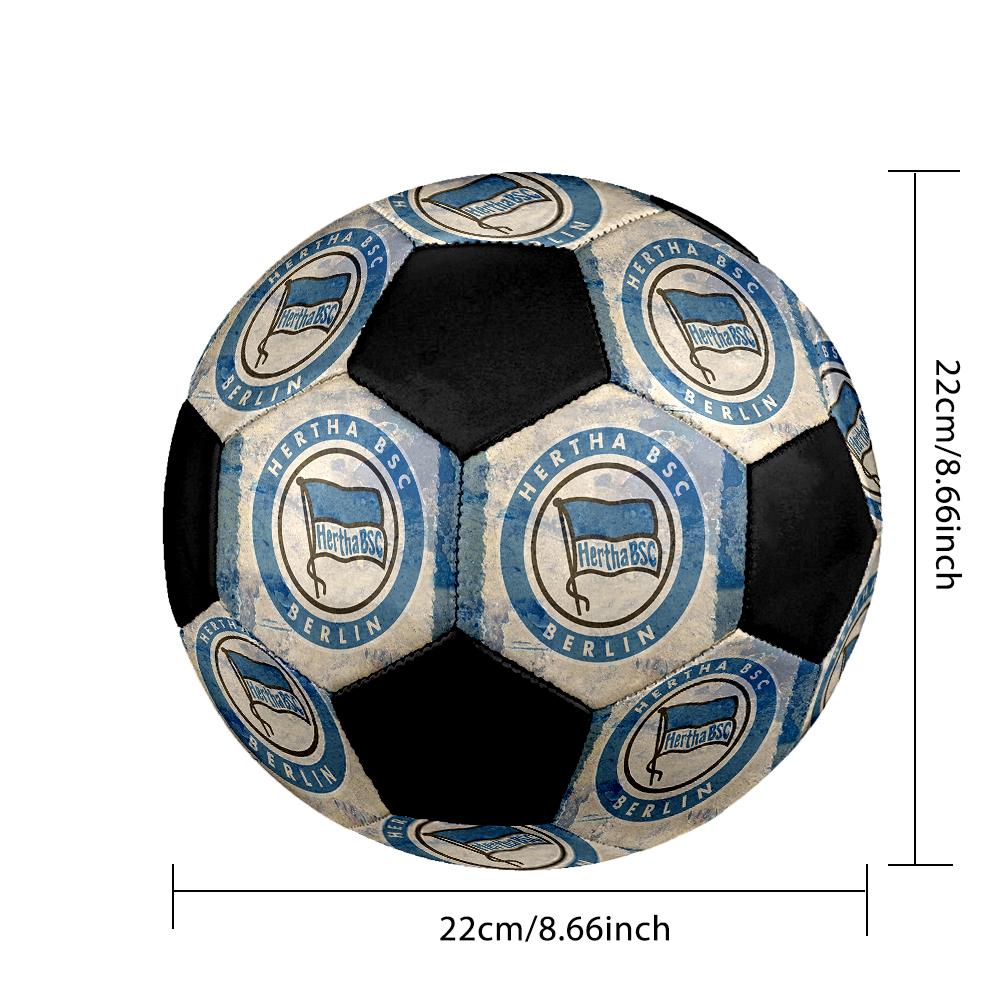 Hertha BSC Soccer Ball Colorful All Ages Machine Stitched PVC Competition Ready Durable High-Bounce