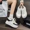 Thick-soled Heightened Breathable Little White Shoes Women's New Versatile Lace-up Air Force Casual Sports Shoes Single Shoe Trend