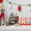 1pcs Christmas Reindeer Sleigh Santa Figurine 2D Acrylic Christmas Santa Claus On Sleigh Decoration Holiday Party Supplies