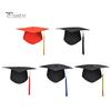 Graduation Cap with Tassel Bachelors Hat with Adjustable Size Elastic Band Graduation Dress Accessory Master Degree Graduation Ceremony Hat