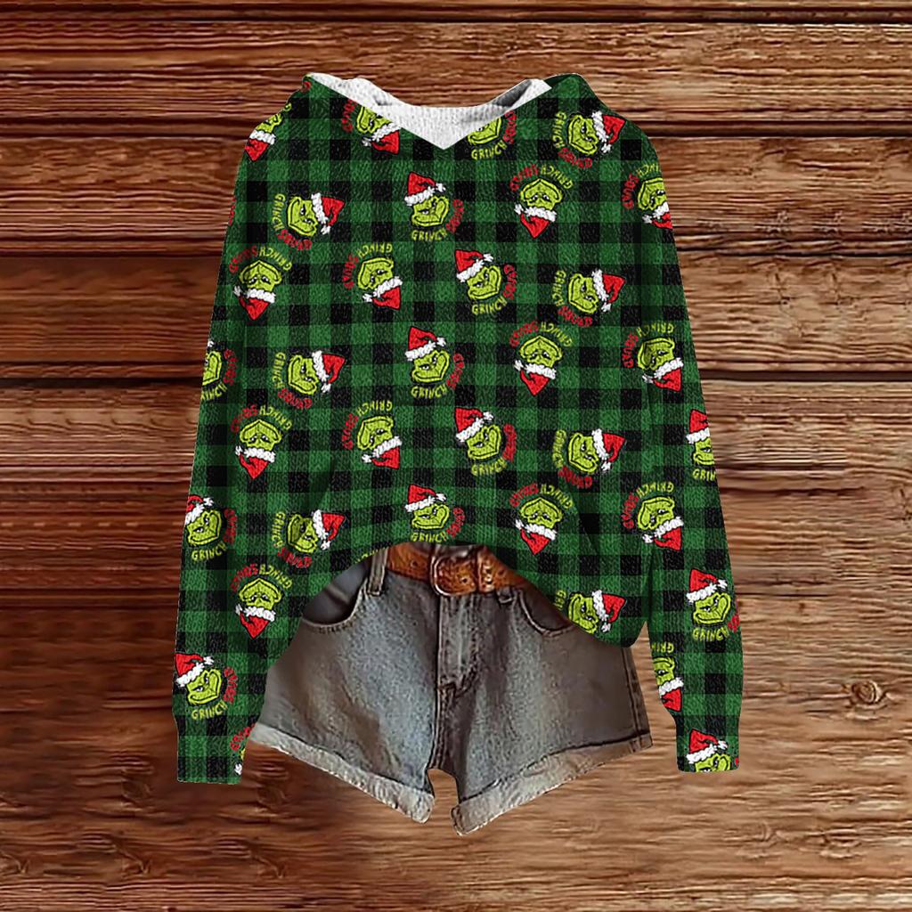 Sweatshirts For Women Knit Sweater Cute Shirt Fall Pullover Hooded Sweatshirt