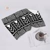 Black and White African Bogolan Tribal Pattern Soft Face Towel Quick Dry Pool Bath Cotton Towels Absorbent Quick