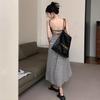 Trendy 2025 Summer Striped Backless Camisole Dress for Women