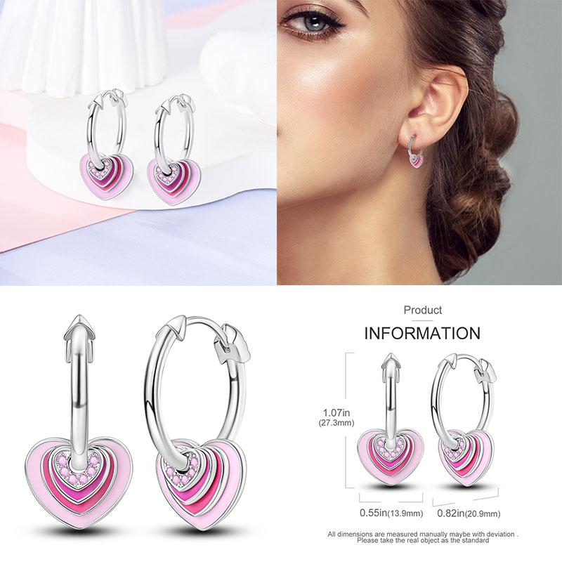 Creolen Neu Silber 925 Regenbogen, Muschel, Ohrringe für Damen Schmuckherstellung Für Frauen als Hochzeitsfeier Geschenke