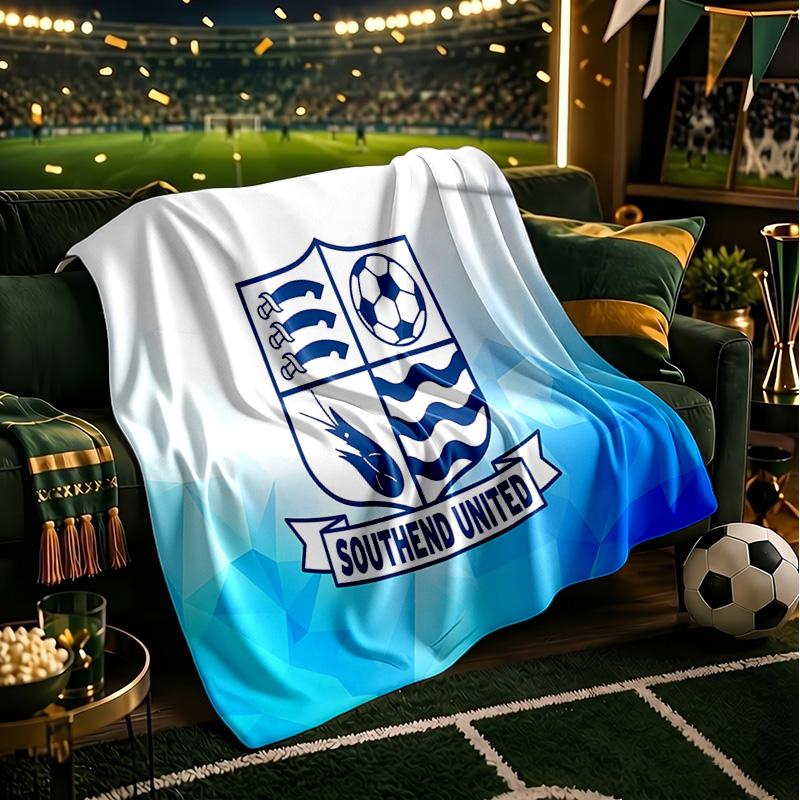 Southend Crest Design Throws Blanket Flannel Blankets Plush for Couch Bed Gifts for Men Women Travel picnic blanket Christmas fan gifts