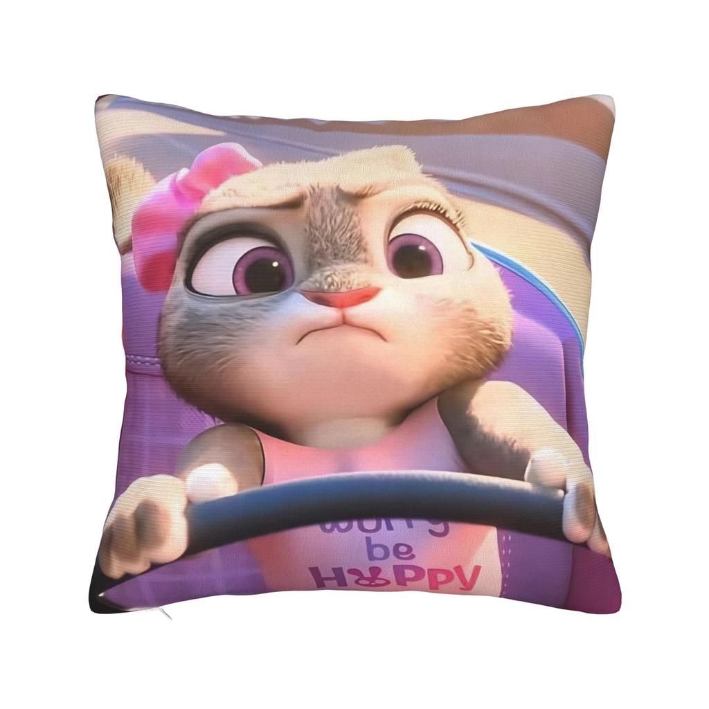 Gary Judy Nick Quadratische Kissenbezüge Zootopia Film Kissenbezüge Modischer Dekorativer Kissenbezug mit Reißverschluss für das Bett 18"