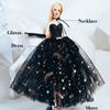 Luxury Black Lace Dresses DIY Toys Accessories Set  For 30cm Supermodel Doll/for 1/6 BJD Dolls