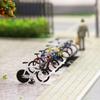 HO gauge 20 bicycle models and 4 parking racks bicycle railway model layout diorama supplies C8702 1/87