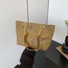 Stylish Pu Tote Bag With Letter Print Trendy Street Fashion Large Capacity For Women