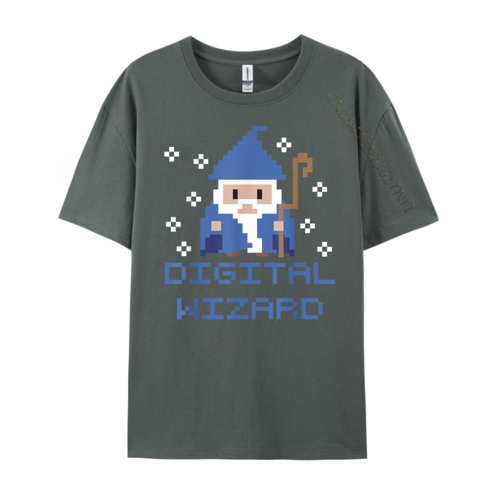 Digital Wizard Tech It Support Computer Gamer Gaming Graphic T Shirts Men Cotton Christmas Shirt Tshirt
