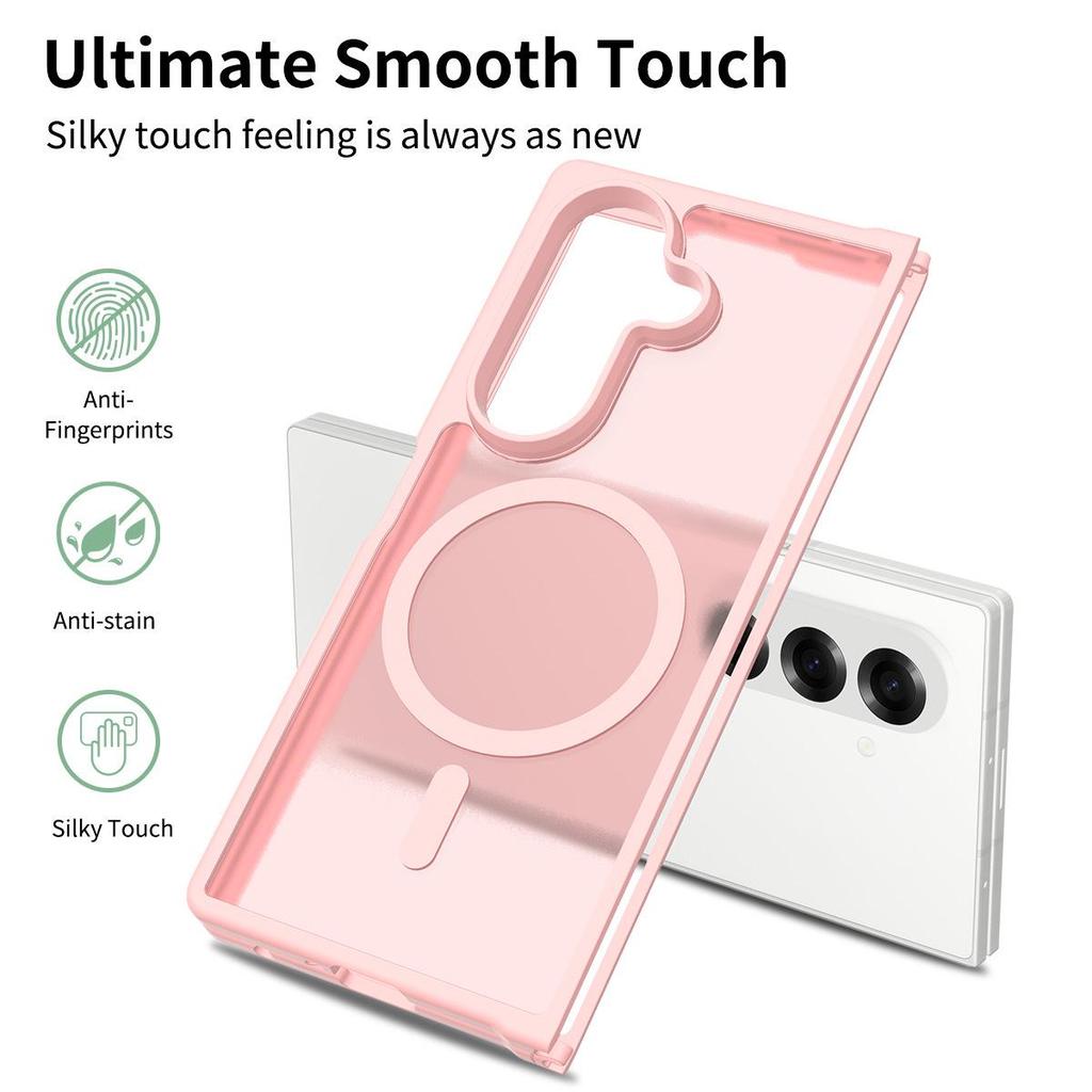 Samsung Z Fold 7 5G Magnetic Anti-Drop Frosted Case, Semi-Transparent Skin-Feel Cover