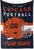 Throw Blanket For Football Fans Ships Next Day Made In Usa -Custom Fleece Name Ideal Youth Footb  Custom Blankets