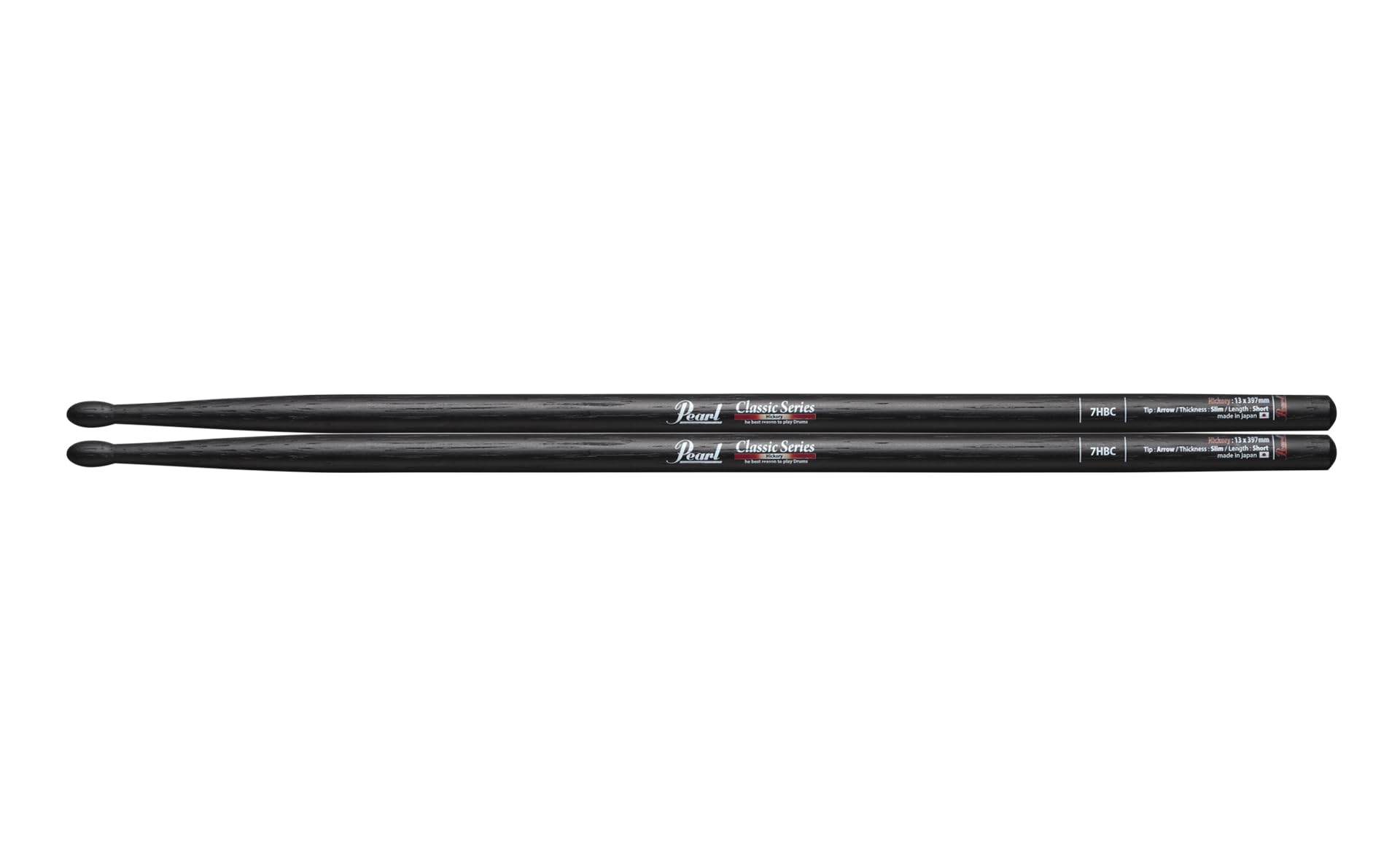 

Pearl Pearl Drumsticks Hickory Black Lacquer 7HBC