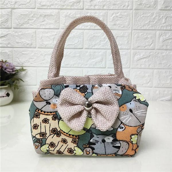 

WTEMPO Mini Ethnic-style Mom s Grocery Shopping Bags Hand-held Small Canvas Bags Casual Shopping Bags Coin Purse 1pc хаки