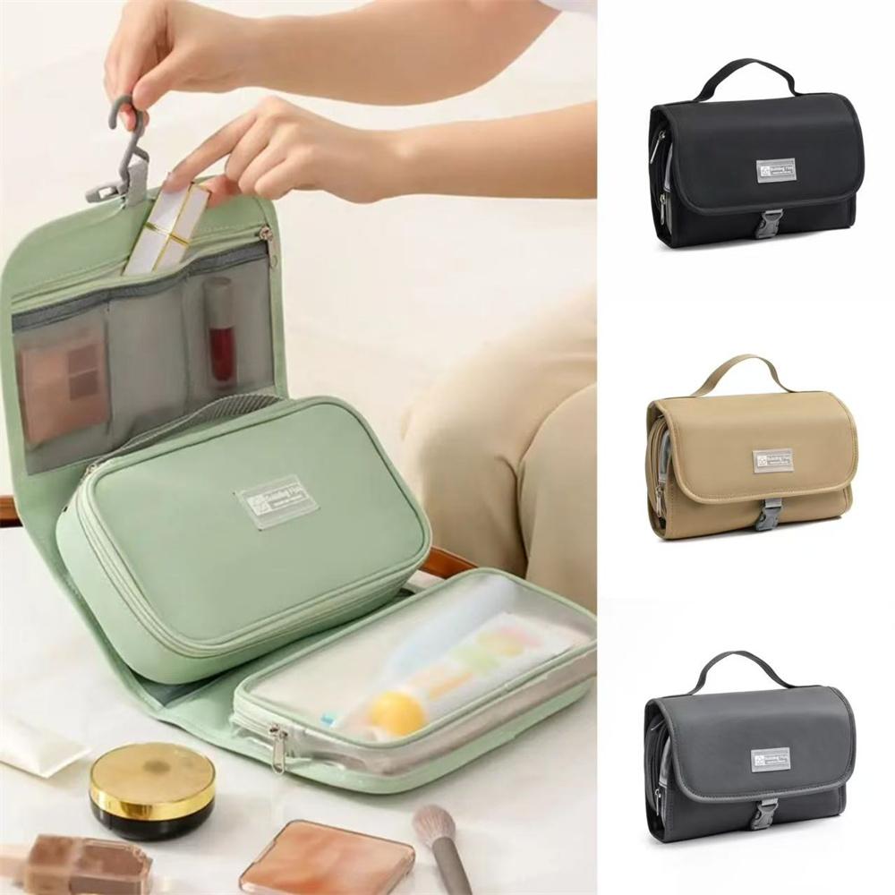 Travel Toiletry Bag Hanging Waterproof Foldable Shower Organizer With Handle For Travel Gym Camping Weekend Trip