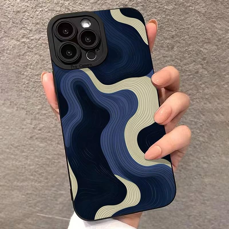 Line Graffiti Phone Case For Samsung Galaxy S26 S25 S24 S23 Ultra S22 S21 S20 Plus FE A35 A55 Shockproof Matte Soft Bumper Cover