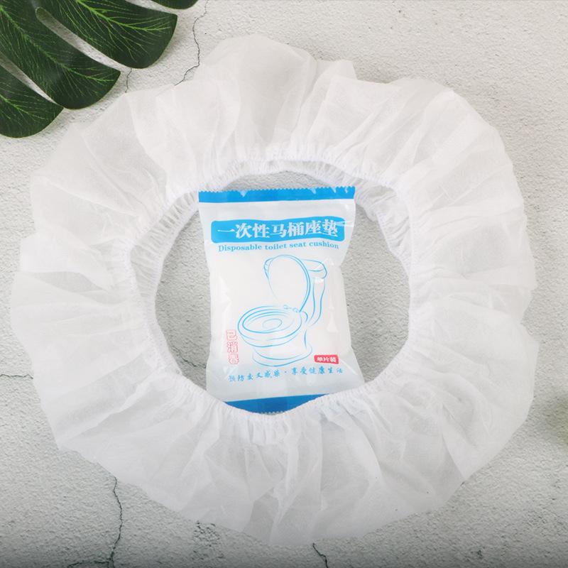 Disposable Toilet Seat Cover Waterproof Non-woven Travel Hotel Bathroom Protective Mat Single Packaging Seat Cushion Accessories