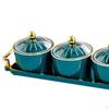 Cookie Jar and Dried Fruit Serving Plate Set for Snacks Treats at Holiday Gatherings