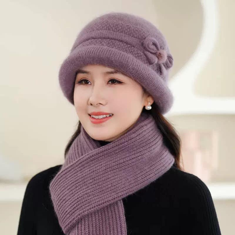 Cap winter warm rabbit fur hat female winter mother-in-law hat fleece basin hat
