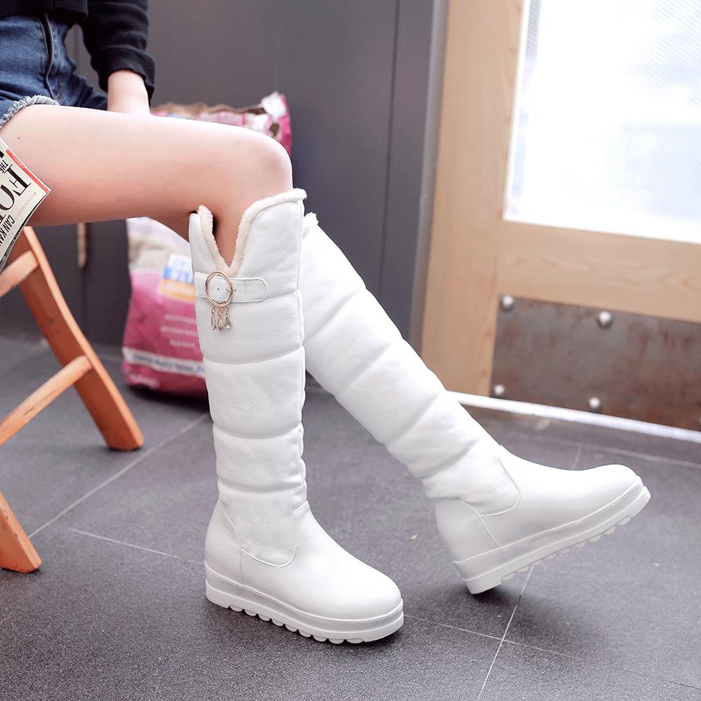 

Утепленные хлопковые ботинки Теплая зимняя обувь Детские ботинки Зимние новые нескользящие ботинки на плоской подошве Ботинки средней высоты Высокие ботинки Женская обувь 35