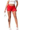 Colorful Ripped Fringe Hem Shorts In Stock
