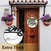 Welcome Sign Front Door Decorations,Round Wood Wreath Wall Hangings Decors for Outdoor Indoor,Home,Farmhouses ,Porch