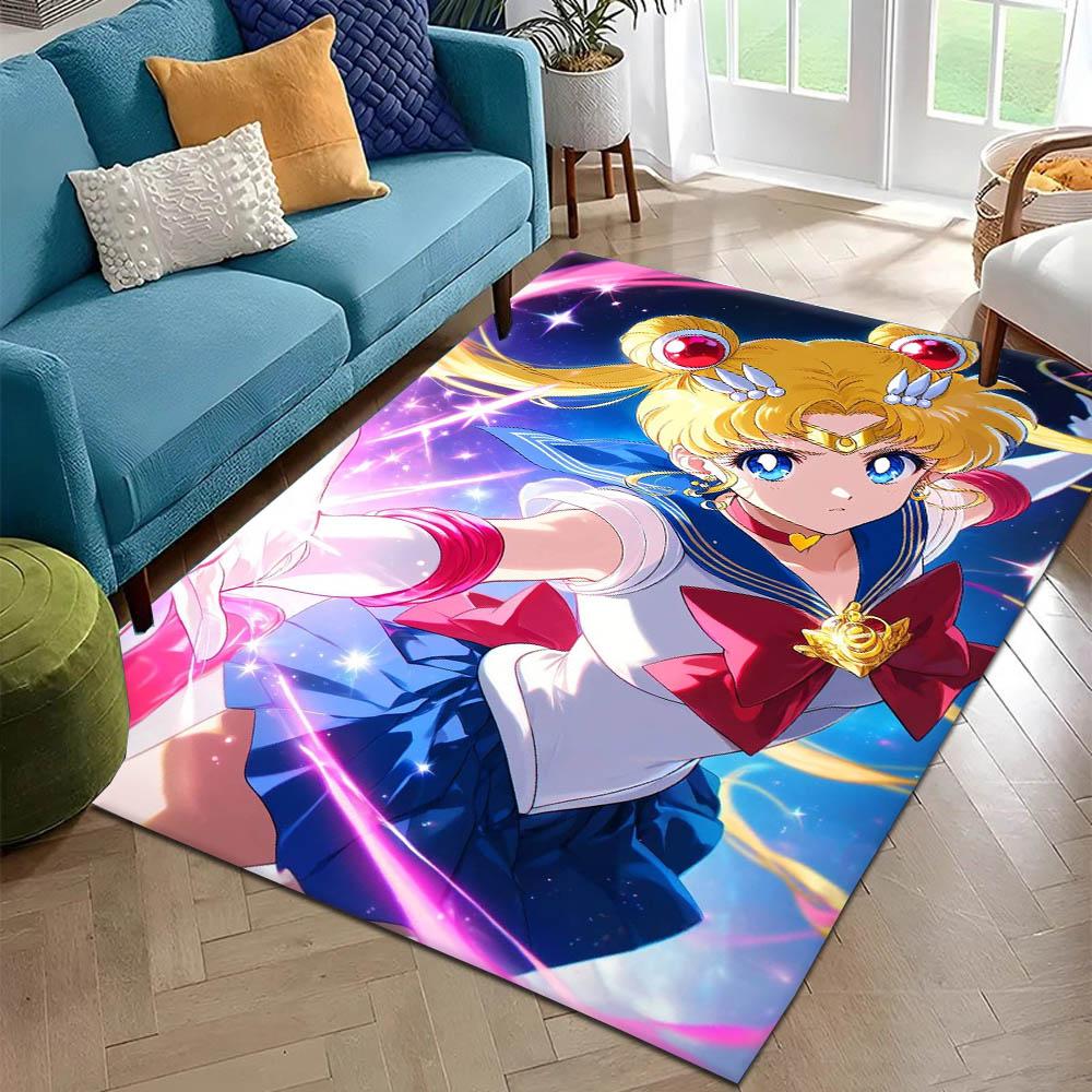 3D S-Sailor M-Moon Movie Anime Hot Carpet Rug for Art Living Room Decor Sofa Home Bedroom Gifts Fans Area Rug Non-slip Floor Mat