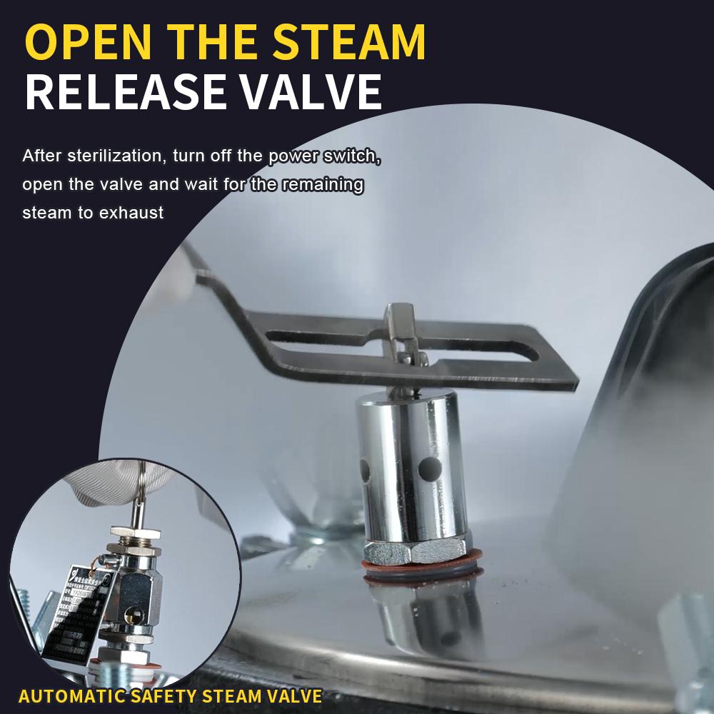 High Temp Steam Sterilizer Stainless Steel Anti-drying Steriliser Auto Sterilization Pot Sterilizer for Utensil Food Tableware