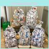 Large Backpack Capacity With Cartoon Cat Dog And Bear Print Designs Daily For