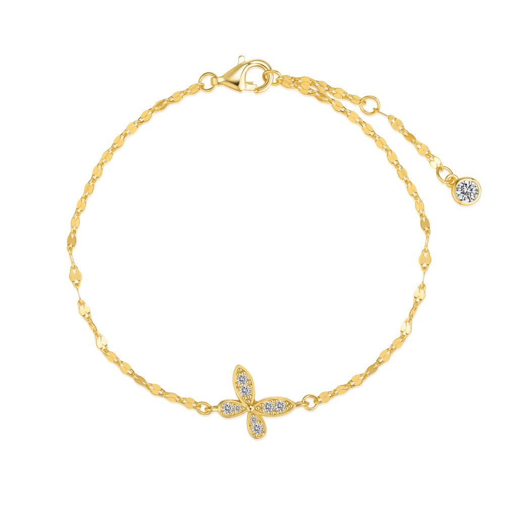 

Elegant S925 Sterling Silver Butterfly Bracelet for Women, French Style, Exquisite and Versatile Hand Jewelry S925 Silver