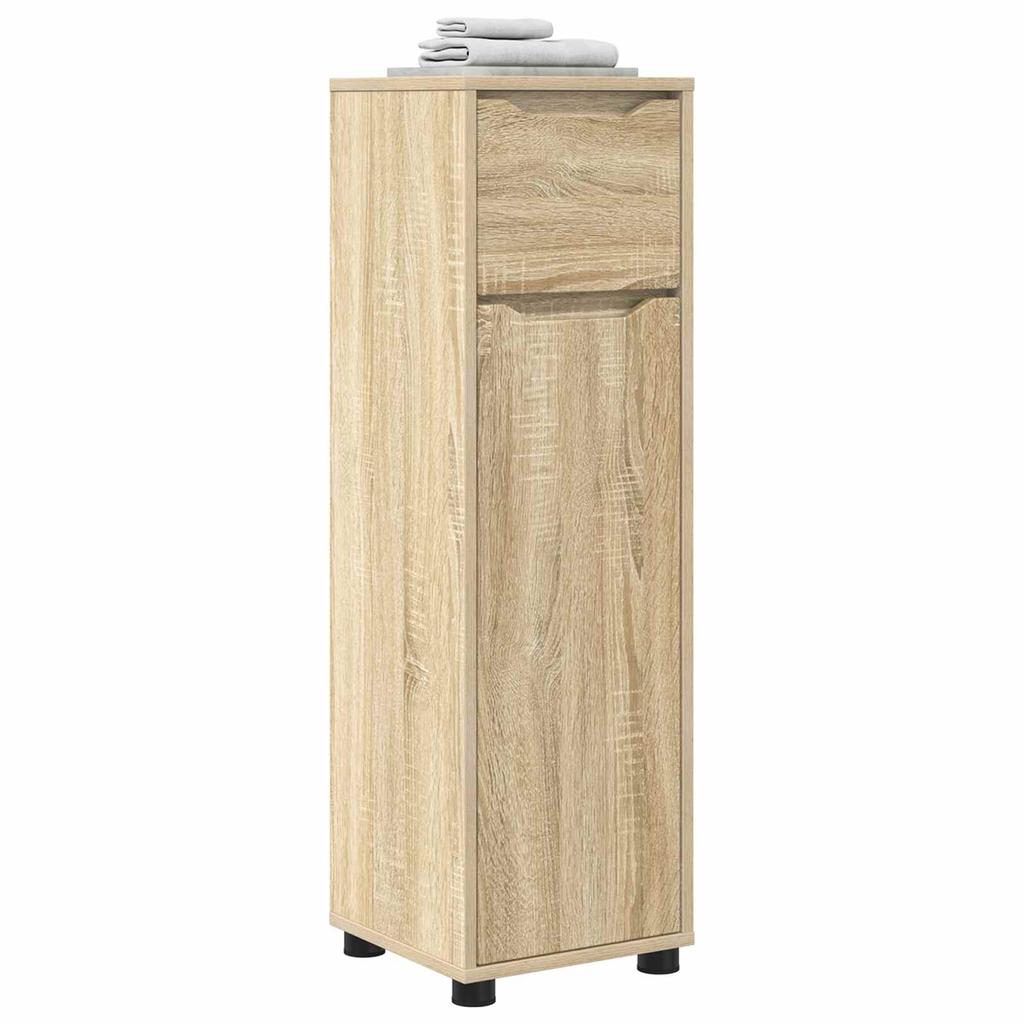 Bathroom Cabinet In Sonoma Oak 30.5 X 30 X 101 Cm Particleboard