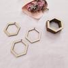 30PCS DIY Unfinished Hexagon Wood Earring Findings,Laser Cut Natural Wood Earrings Blanks (2")