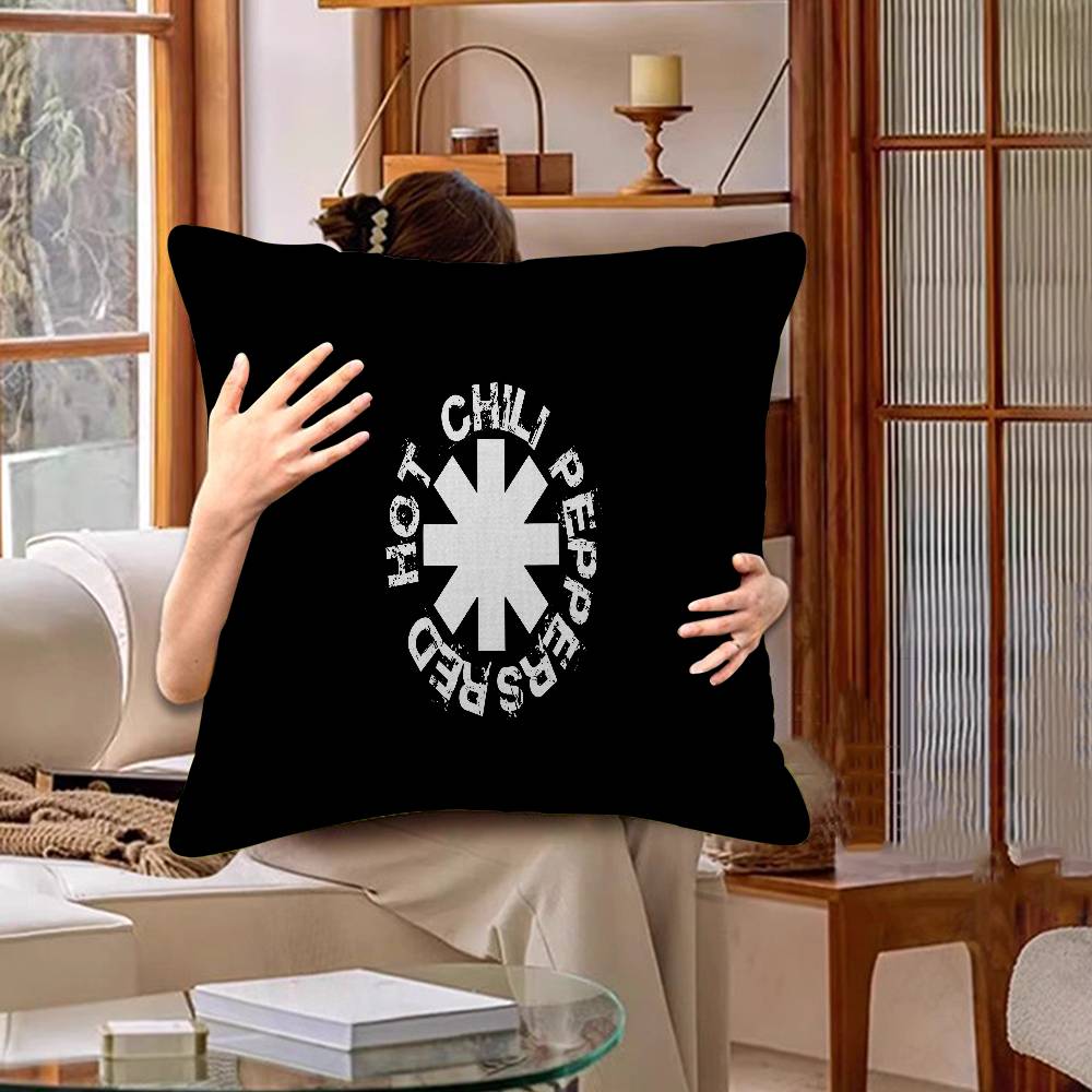 R-Red Hot-Chili Peppers Pillow Covers Cartoon Sofa Decorative Home Double-sided Printing Short Plush Cute Cushion Cover