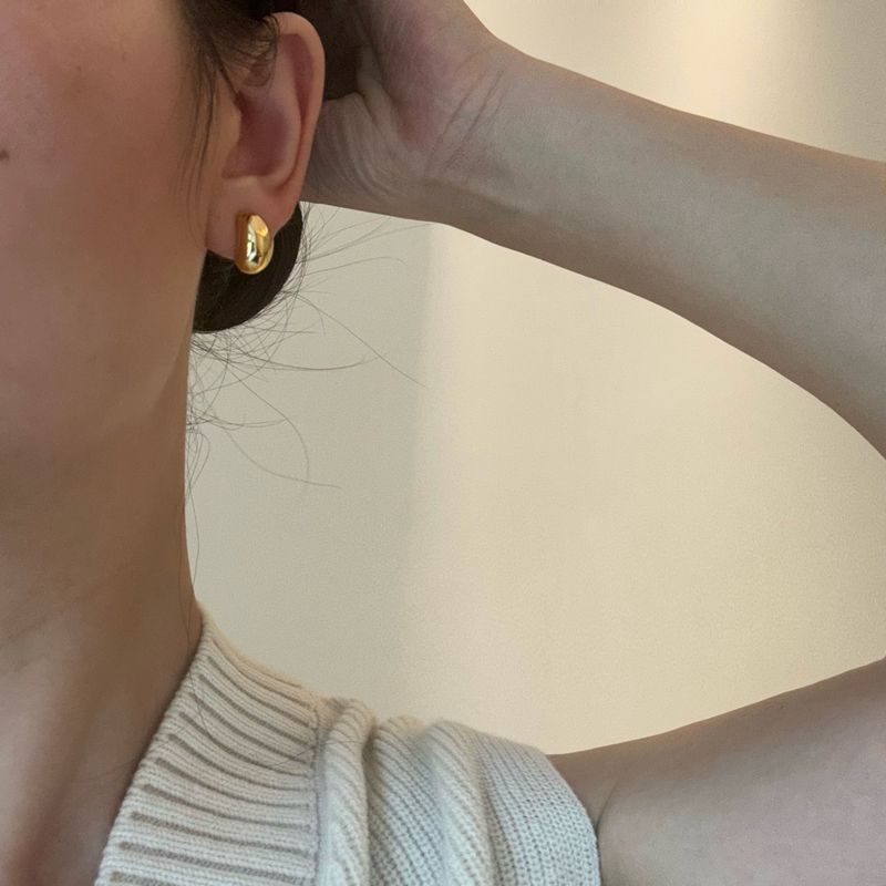 Niche Style Drop-Shaped Fashion Metal Cold Style Earrings