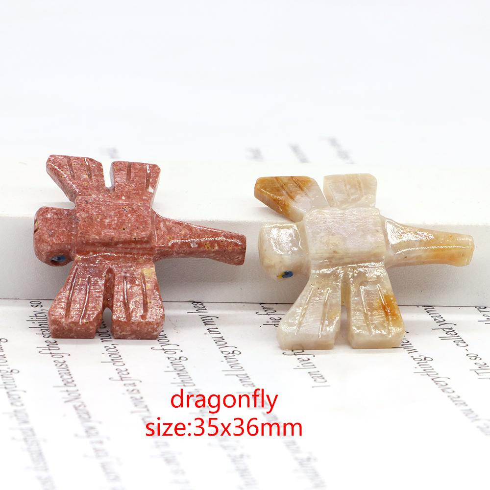 Mini Animals Frog Figurine Ornament Natural Shoushan Stone Carving Healing Crystal Fish Dinosaur Statue Room Desk Crafts Decor