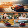 4Lens 360° Dash cam Voice 1080P Video Recorder Car DVR Recording camera Front left right Rear View Auto 4ch dashcam 24H Parking