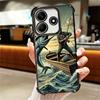 Hunting Fishing Man Plating Phone Case For Xiaomi Redmi Note 14 15 Pro Plus 13 12 11 11S 11T 10 9S 9 5G Anti-Fall Airabag Cover